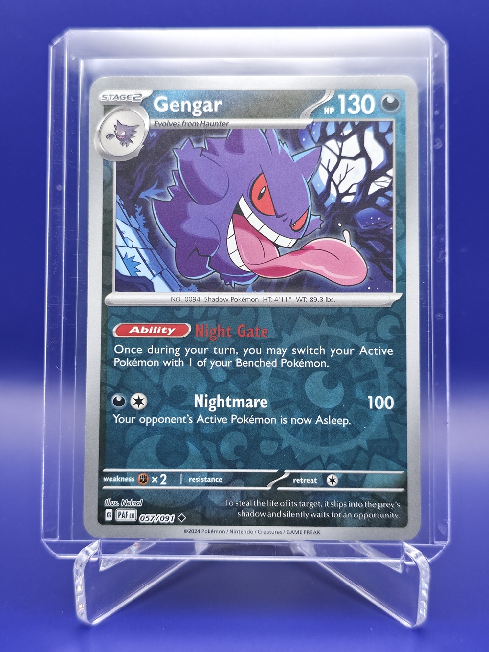 Pokémon TCG - Gengar - Paldean Fates - Reverse Holo - 057/091